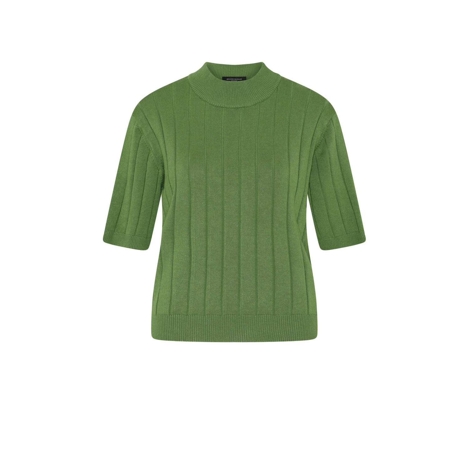 Bruuns Bazaar top groen fijn gebreid