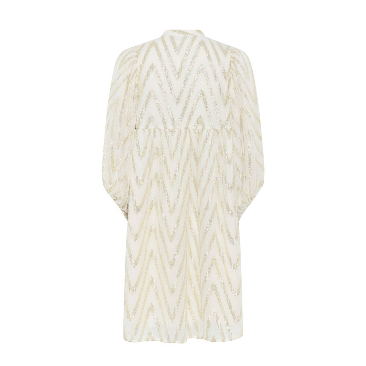 Bruuns Bazaar blousejurk met lurex beige