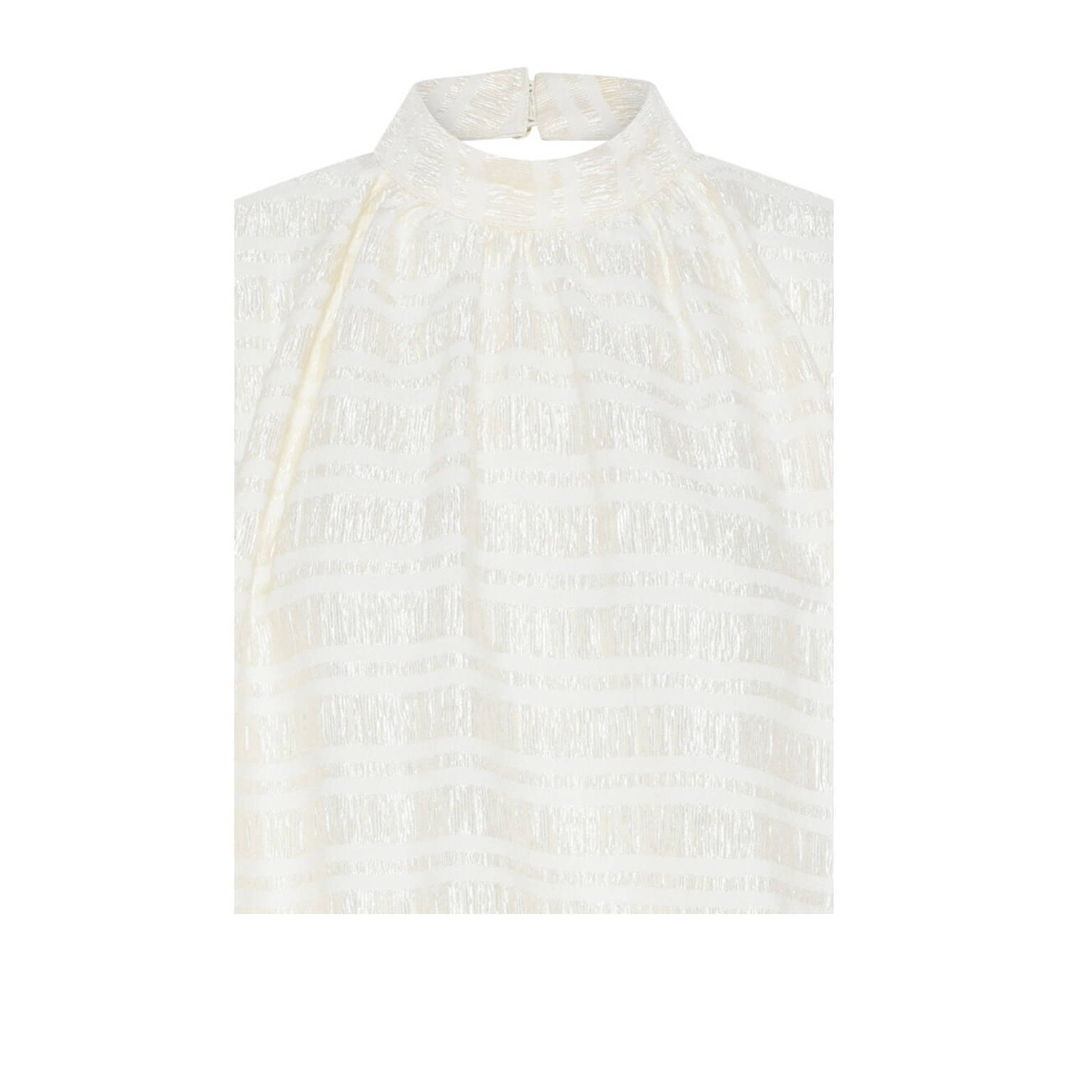 Bruuns Bazaar cocktailjurk met lurex ecru