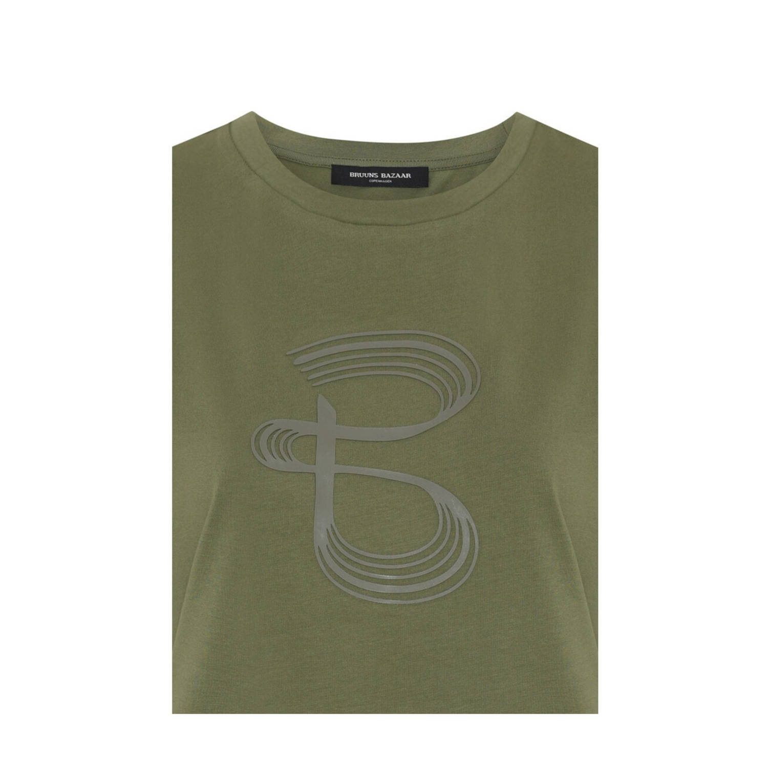 Bruuns Bazaar T-shirt olijfgroen
