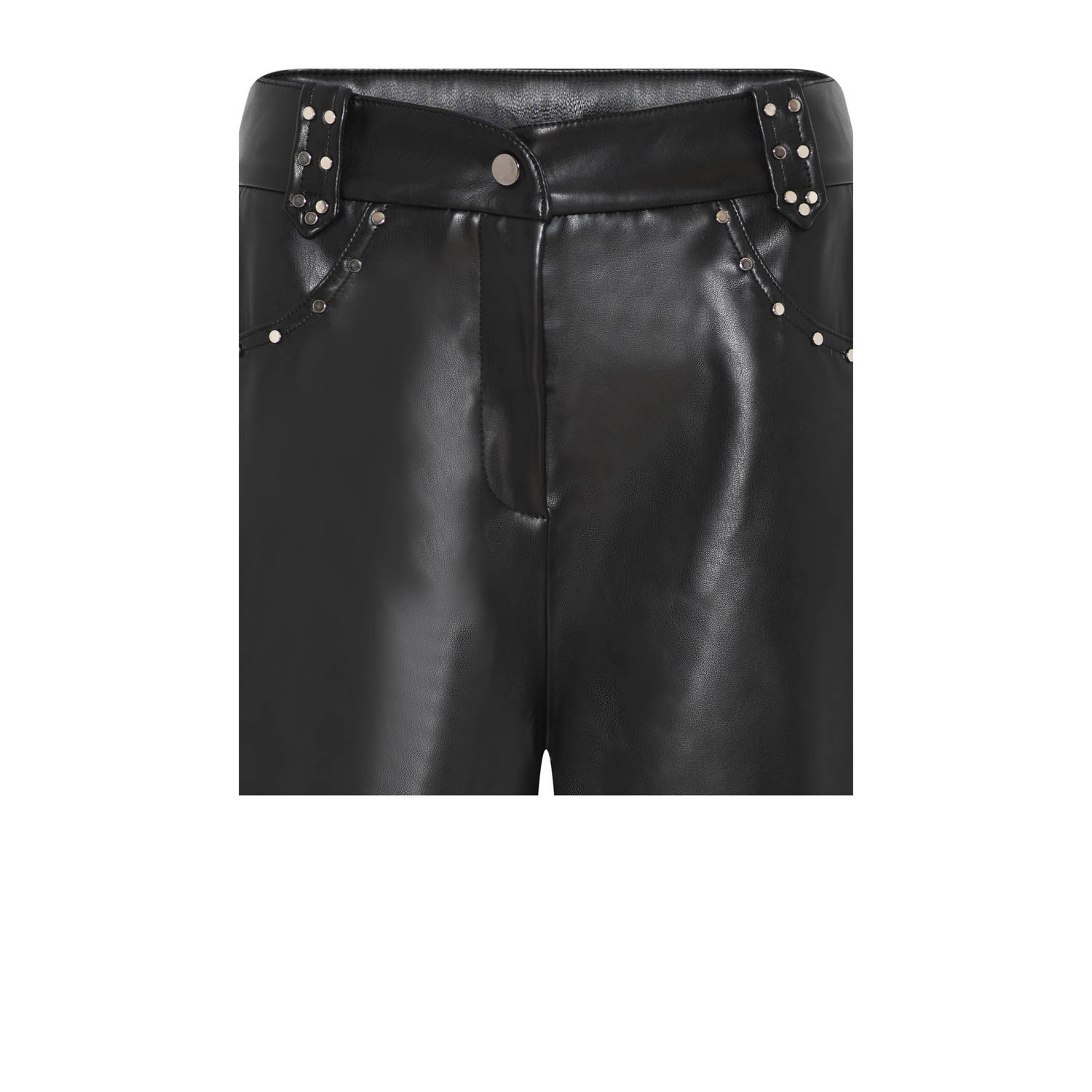 Bruuns Bazaar straight high waist casual short zwart