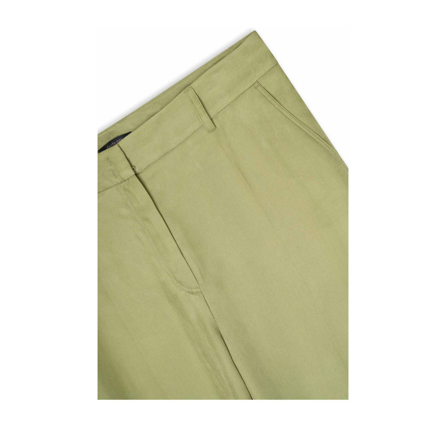 Claudia Sträter straight high waist pantalon groen