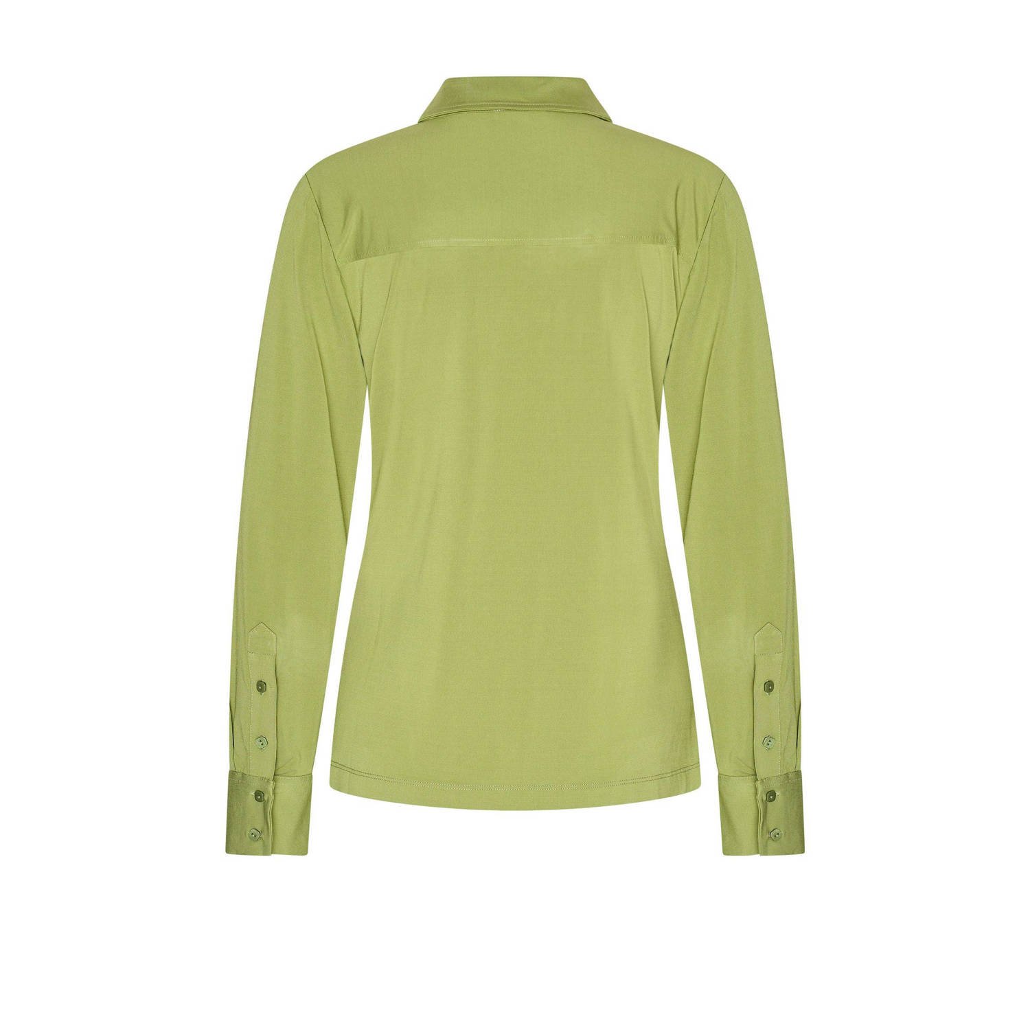 Claudia Sträter blouse groen fijn gebreid