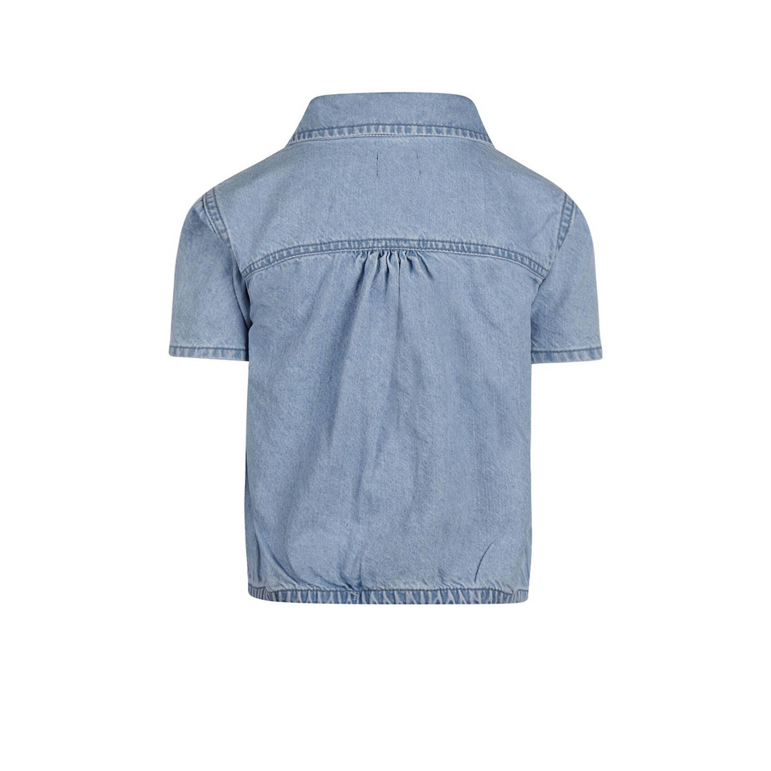 No Way Monday blouse light blue denim