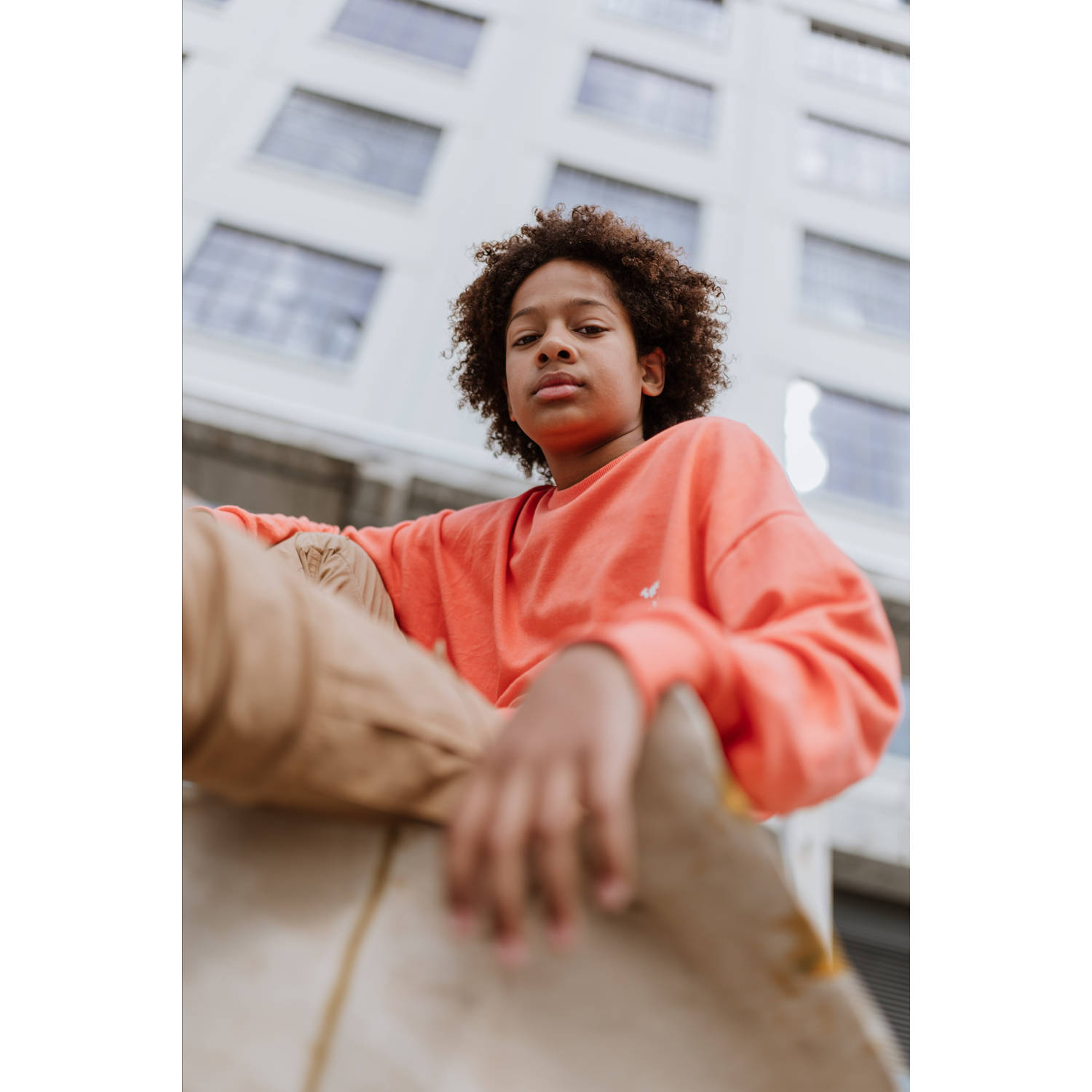 No Way Monday sweater rood rib gebreid