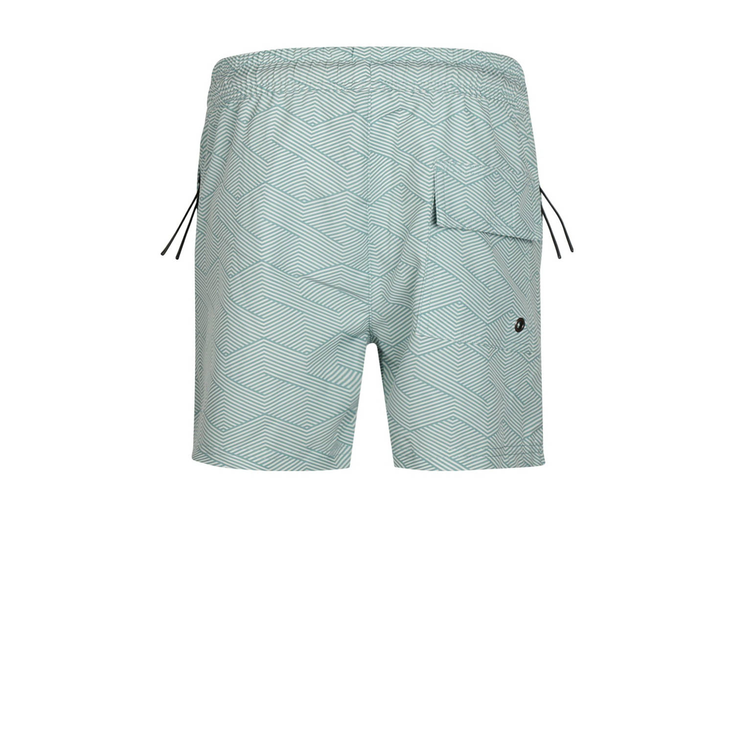 No Way Monday zwemshort lichtblauw wit