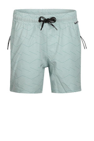 zwemshort lichtblauw/wit