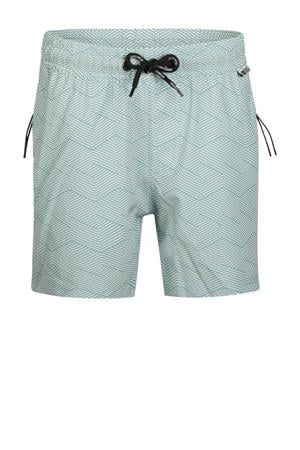 zwemshort lichtblauw/wit
