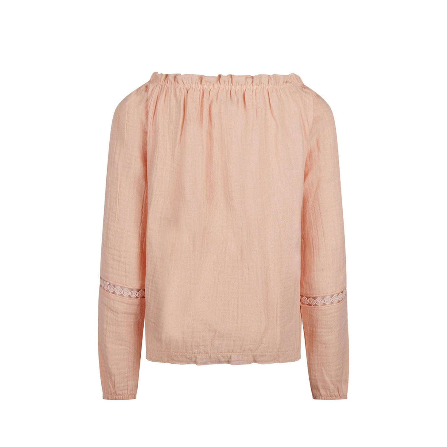 No Way Monday blouse lichtroze broderie