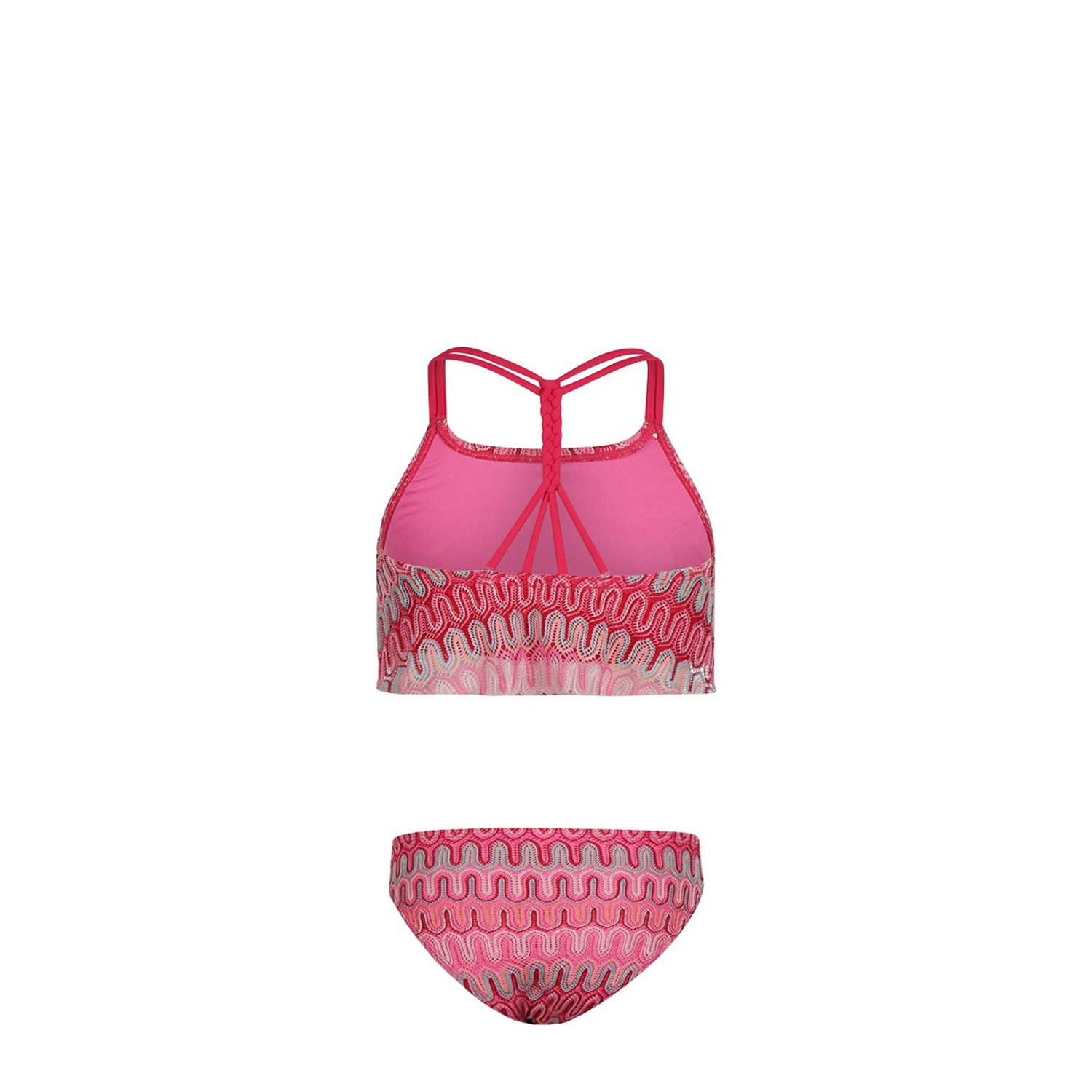 No Way Monday halter bikini roze lichtroze lichtblauw
