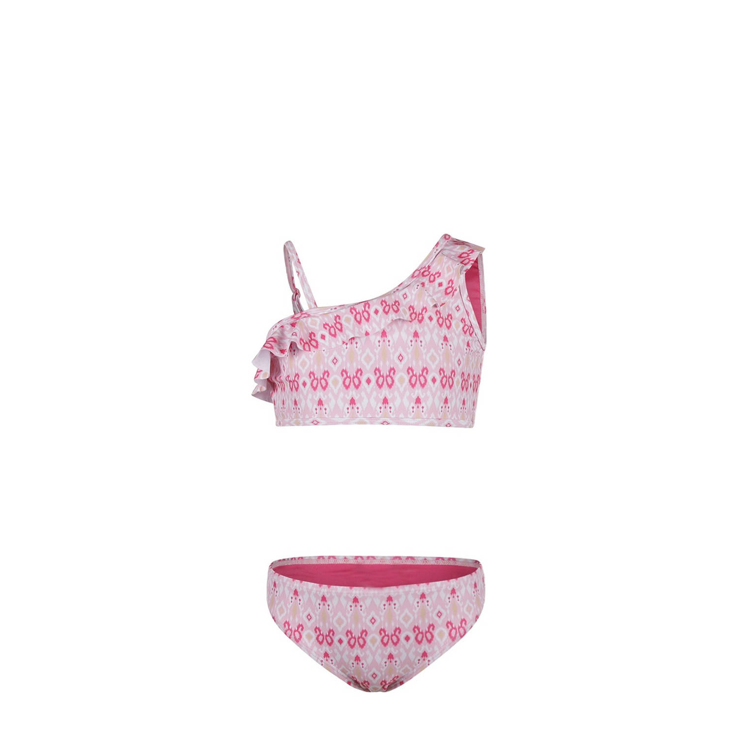 No Way Monday one shoulder bikini roze