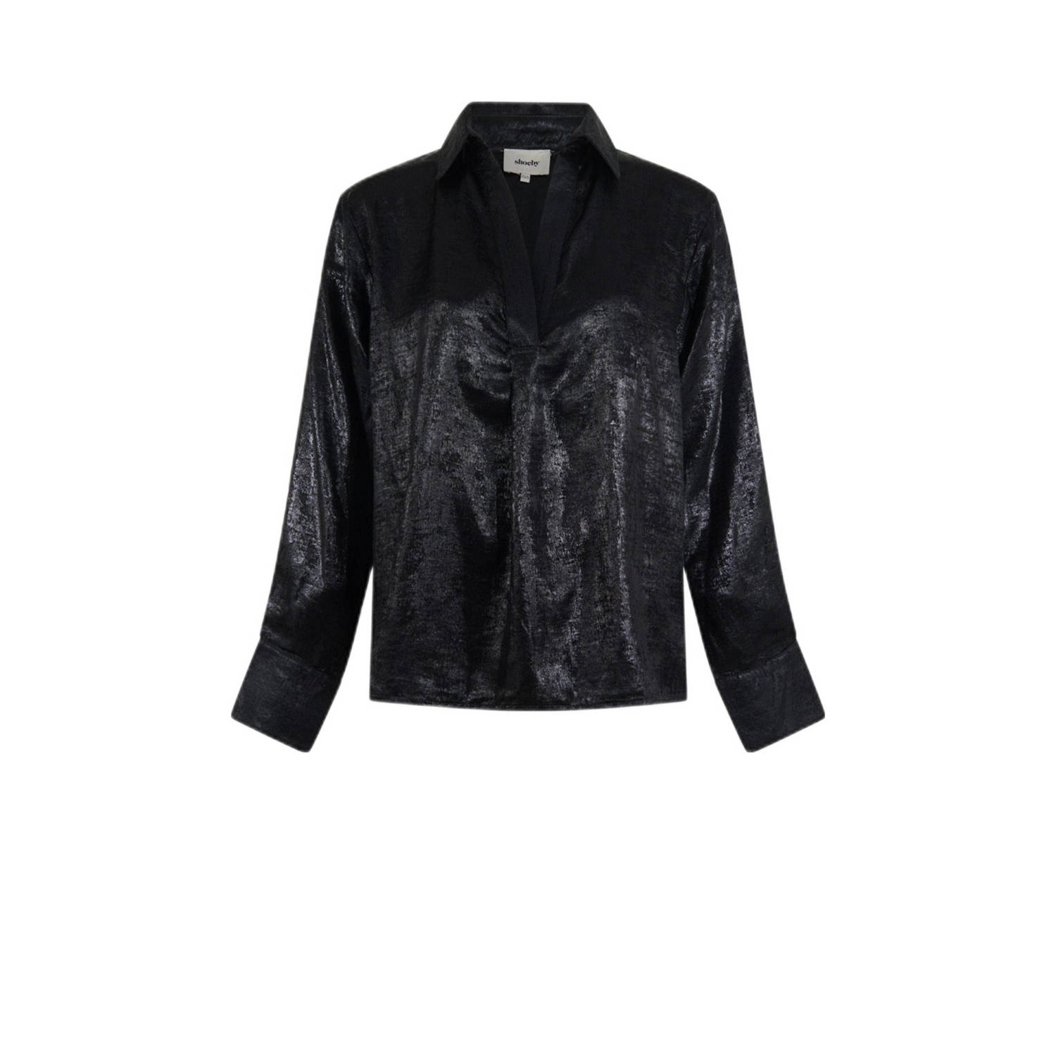 Shoeby blousetop glitter zwart