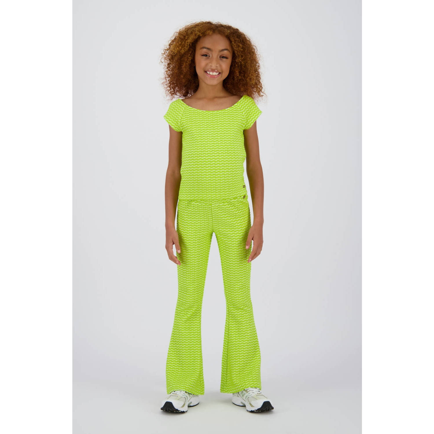 Vingino flared casual broek limegroen