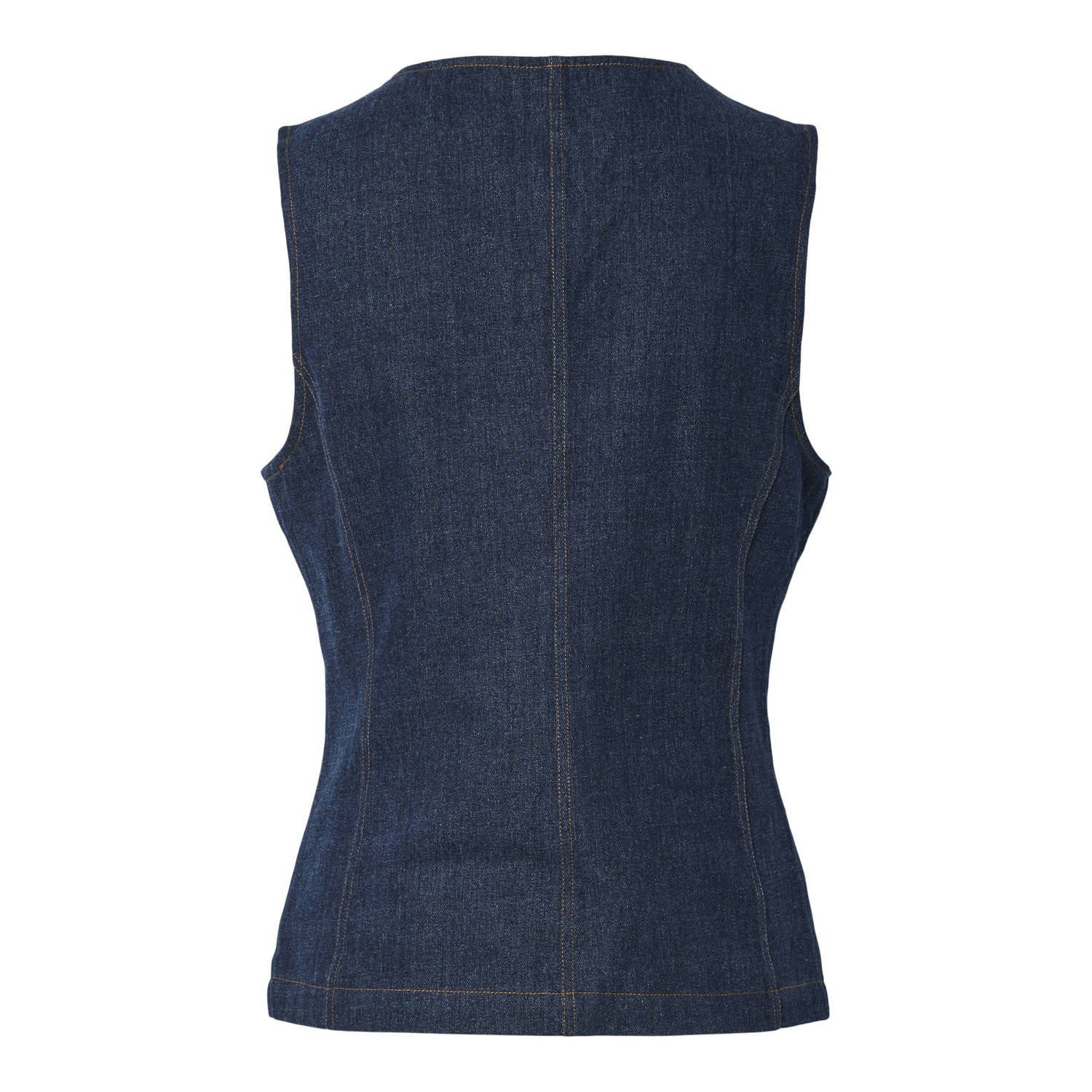 PIECES gilet dark blue denim