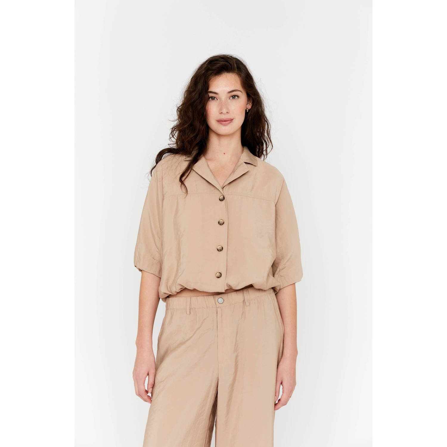 MOSCOW Dames Blouses 142-01-mosi Beige