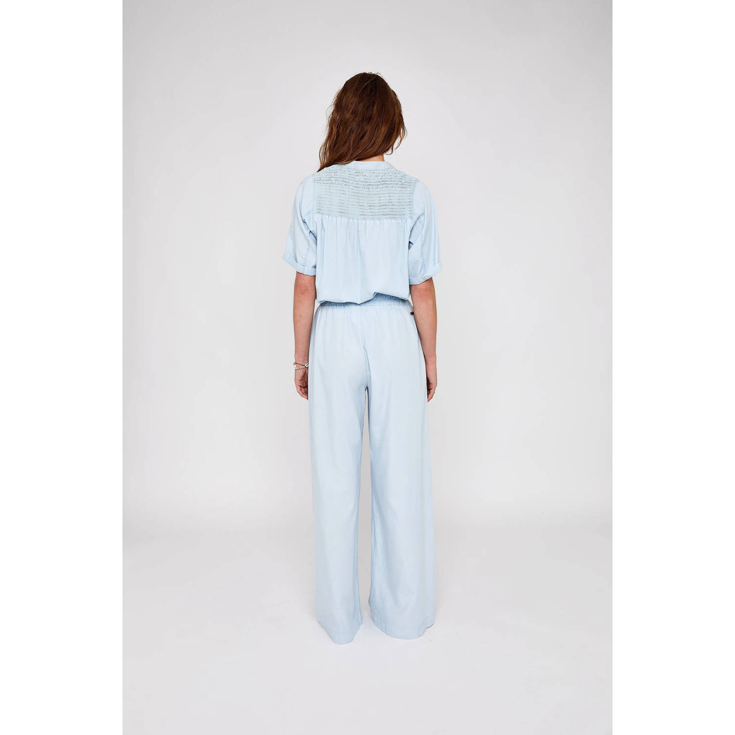 Moscow high waist broek light blue denim
