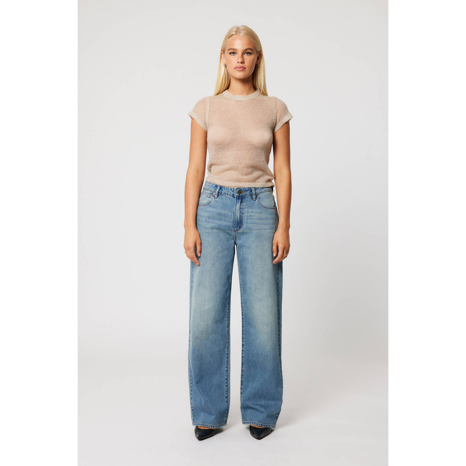 Abrand Jeans wide leg jeans medium blue denim