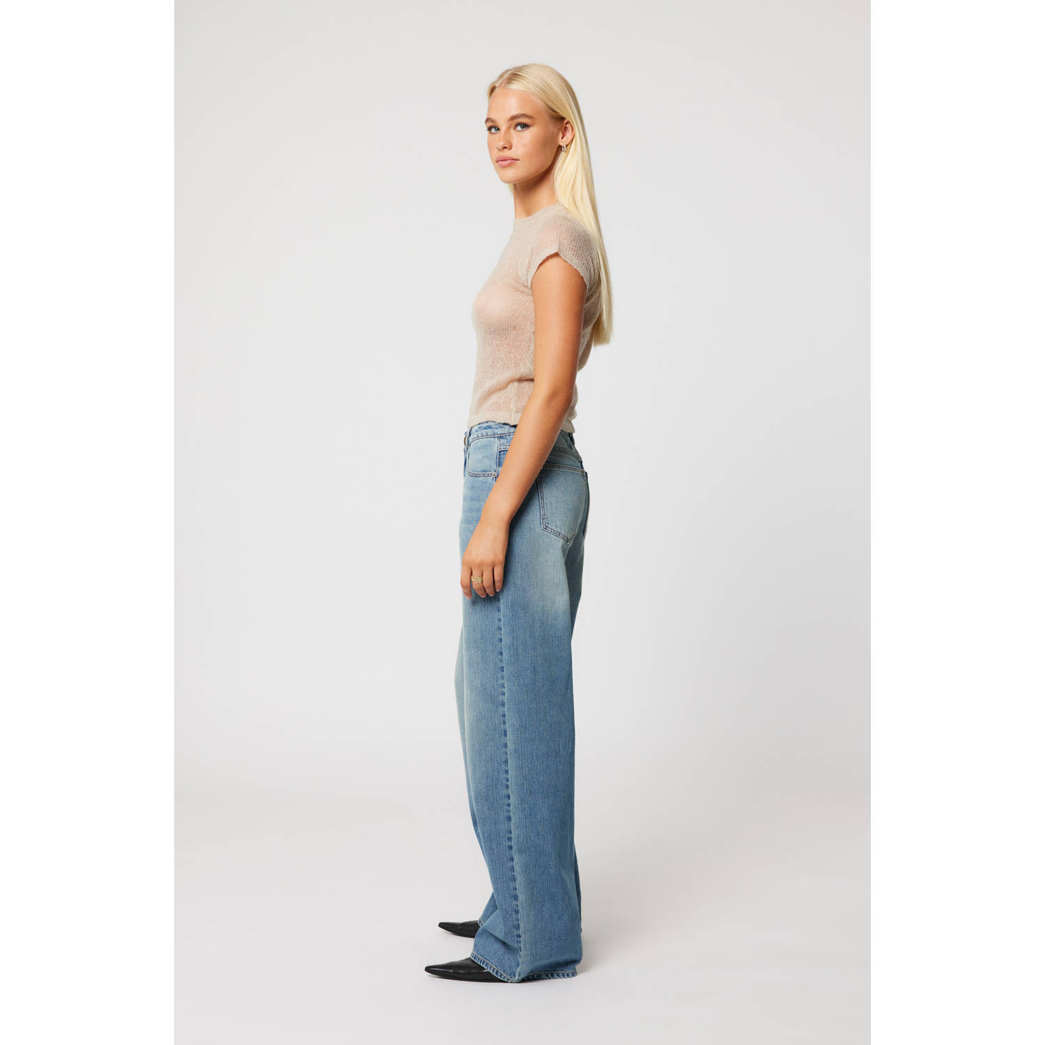 Abrand Jeans wide leg jeans medium blue denim
