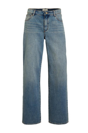 wide leg jeans medium blue denim