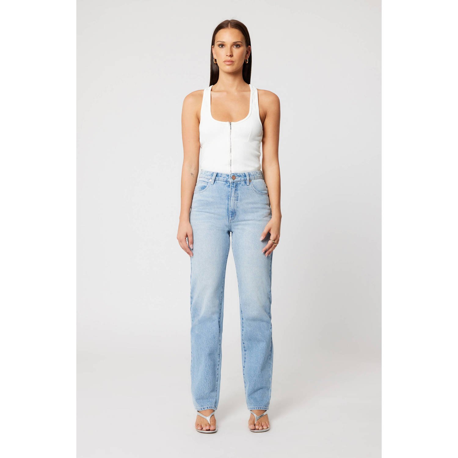 ABRAND JEANS Dames Jeans High Straight Gia Blauw