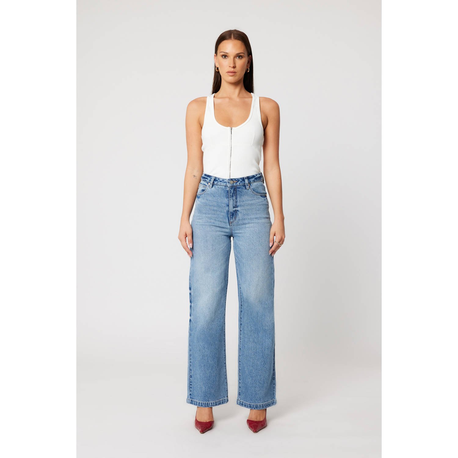 Abrand Jeans high waist wide leg jeans light blue denim