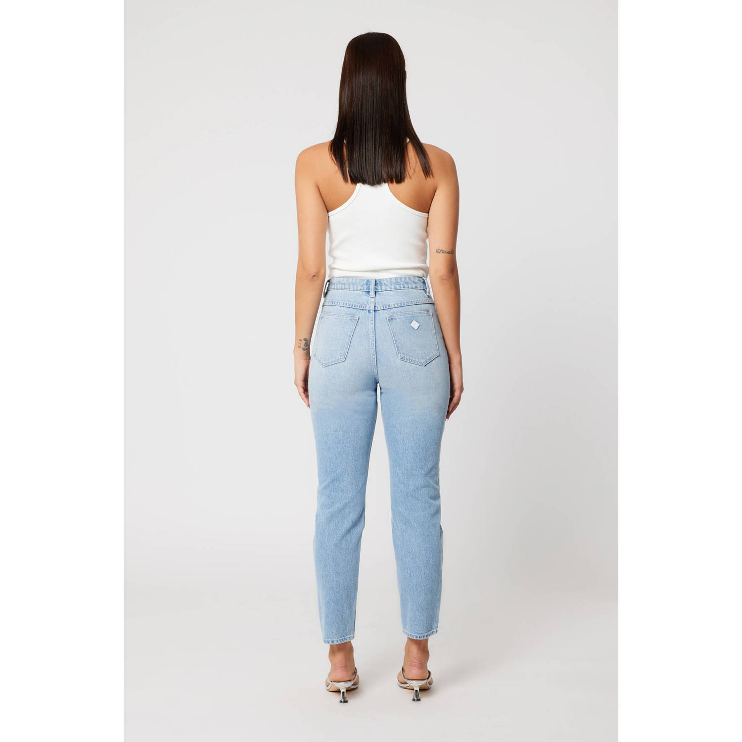 Abrand Jeans high waist slim fit jeans light blue denim