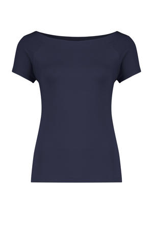 top donkerblauw gebreid
