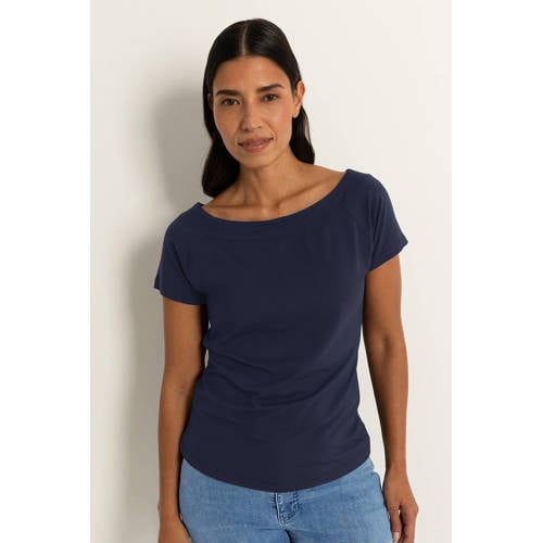 Claudia Sträter top donkerblauw gebreid afbeelding