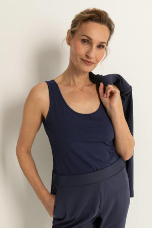 singlet donkerblauw gebreid