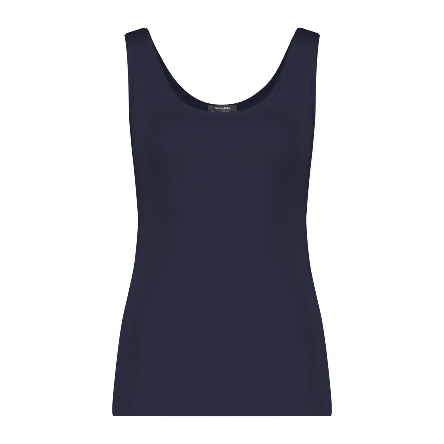 Claudia Sträter singlet donkerblauw gebreid