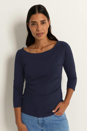 top donkerblauw gebreid