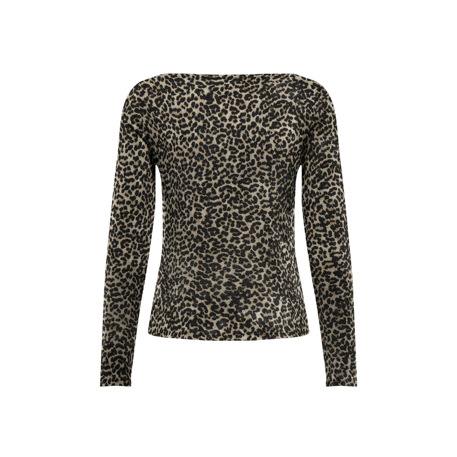 ONLY Longsleeve panterprint bruin