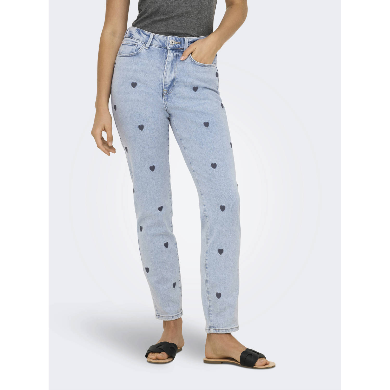 ONLY high waist light blue denim