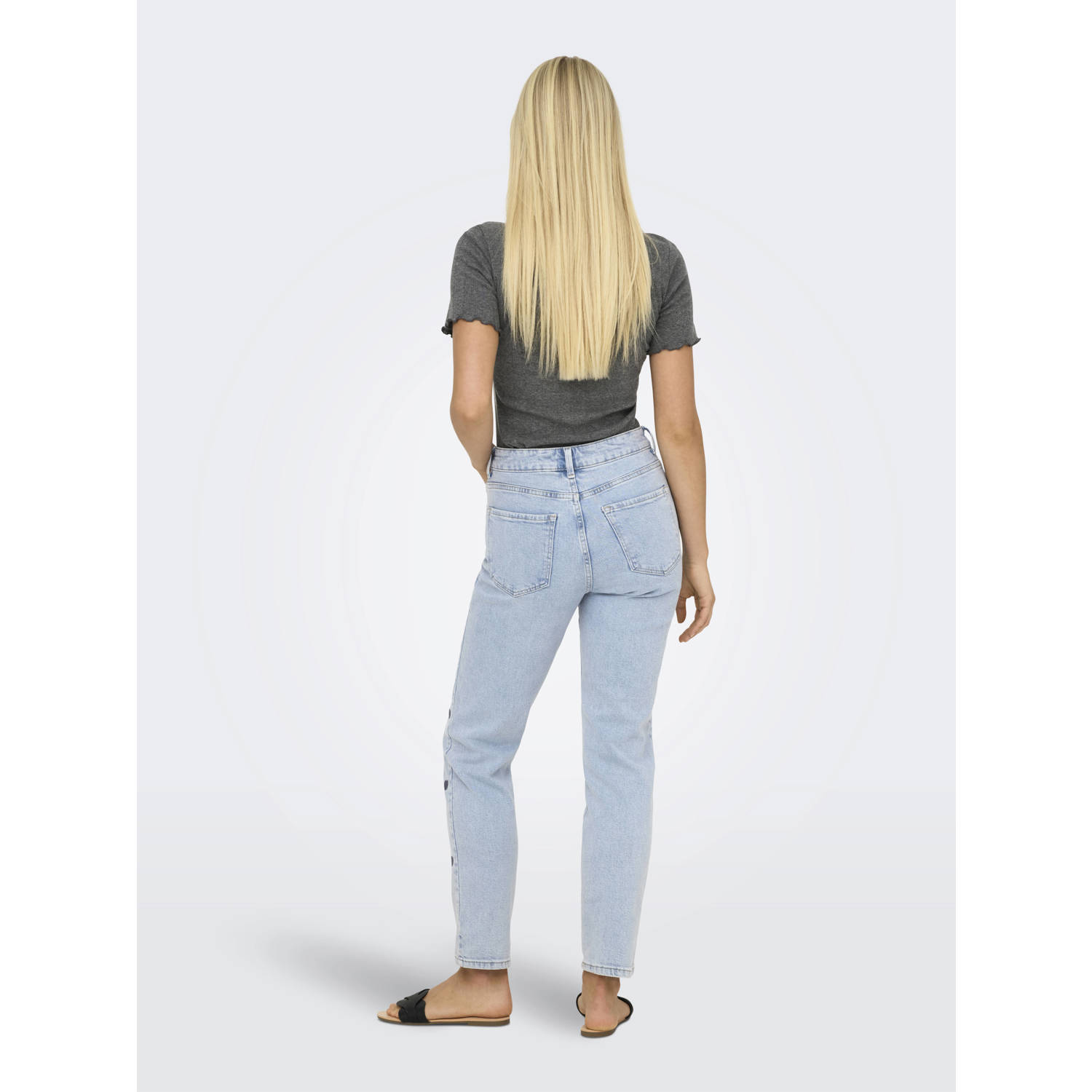 ONLY high waist light blue denim
