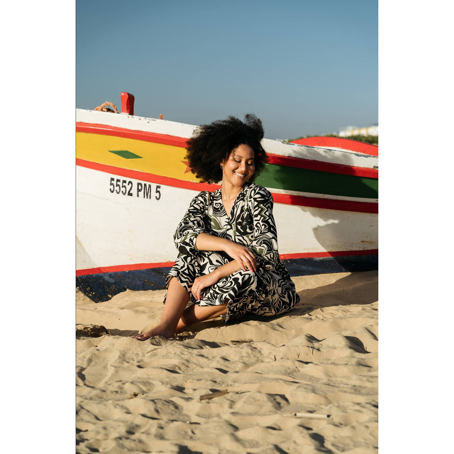 &Co Woman midi jurk zwart