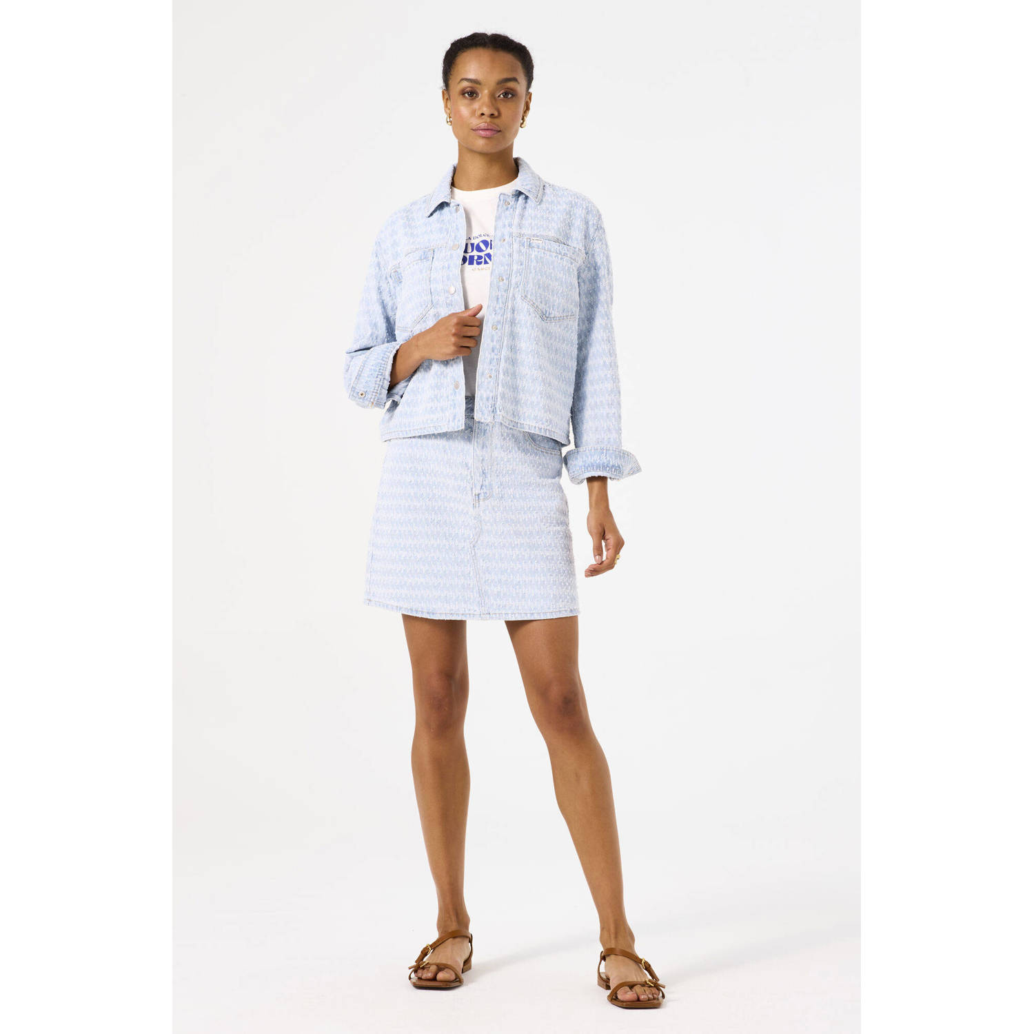 Garcia spijkerrok light blue denim