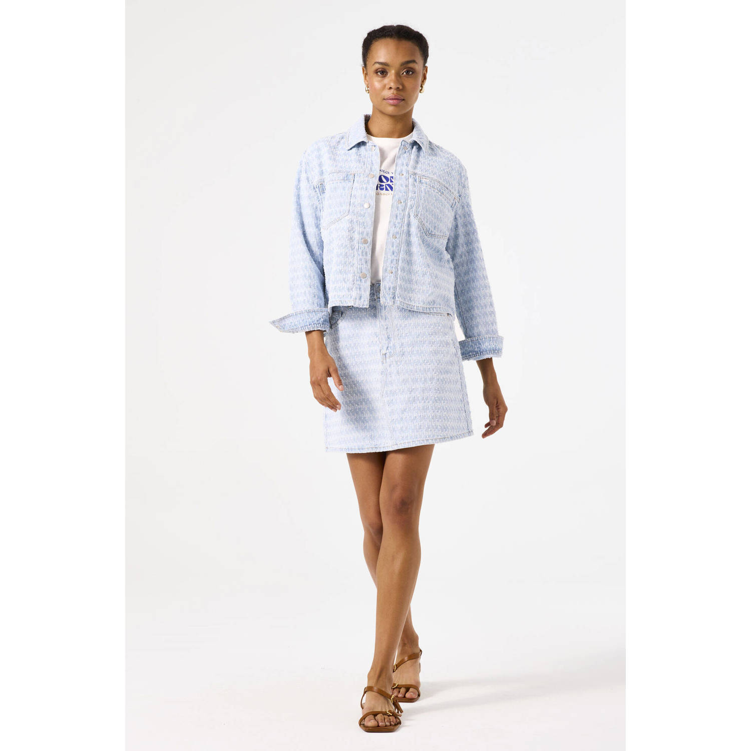 Garcia spijkerrok light blue denim