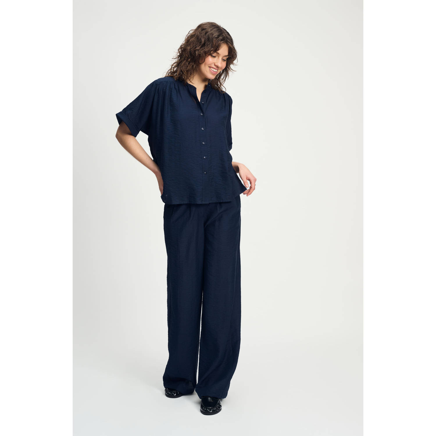 POM Amsterdam blouse donkerblauw