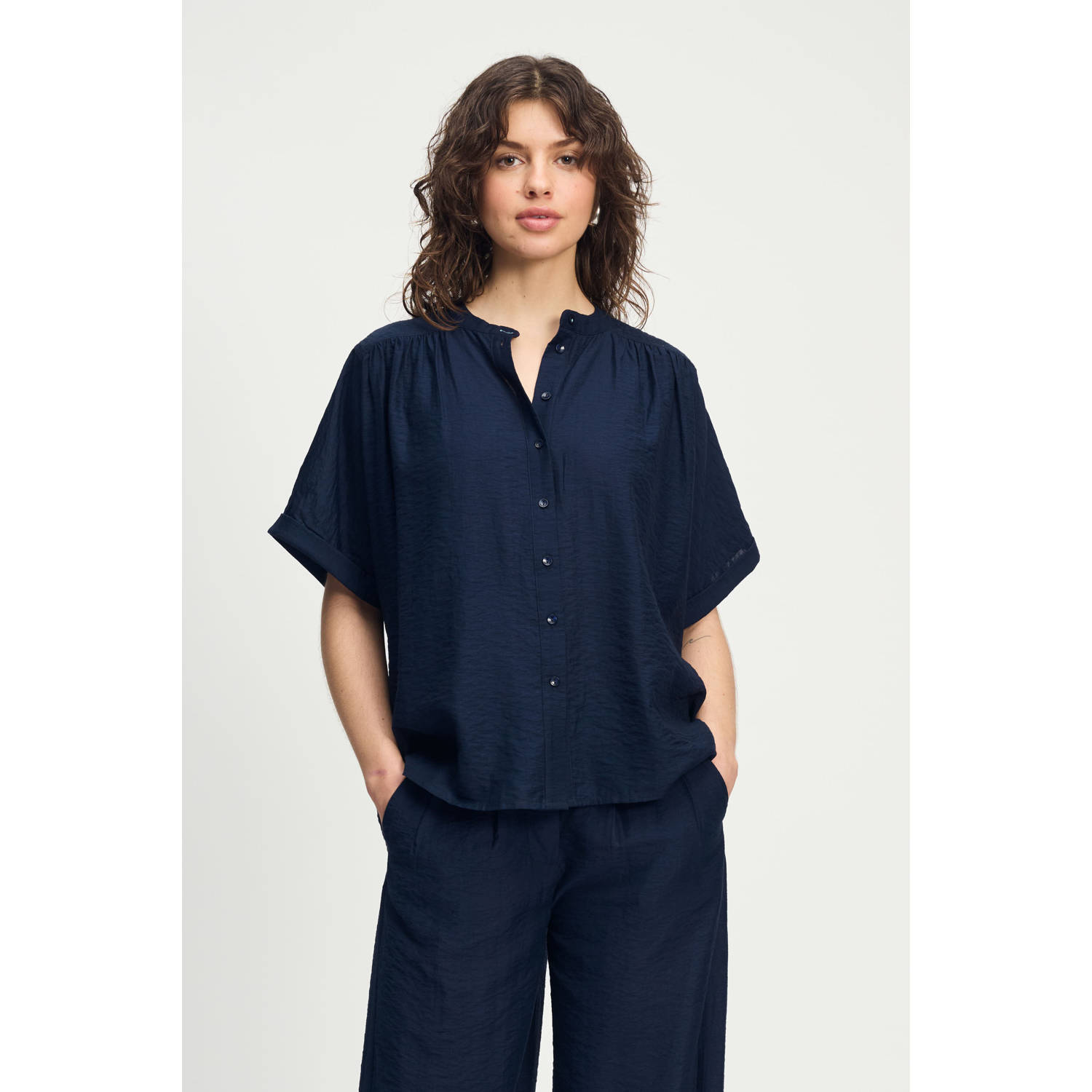 POM Amsterdam blouse donkerblauw