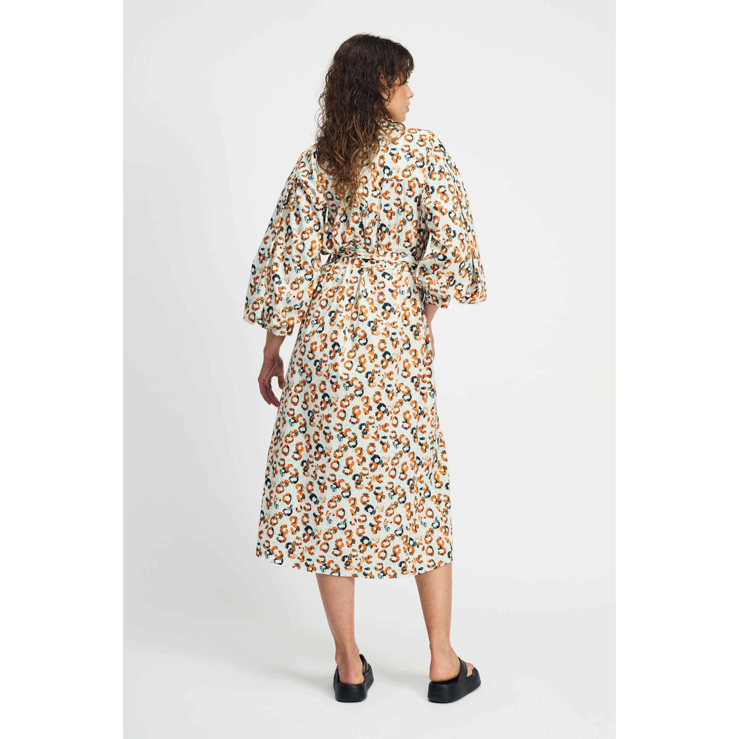 POM Amsterdam maxi jurk oranje