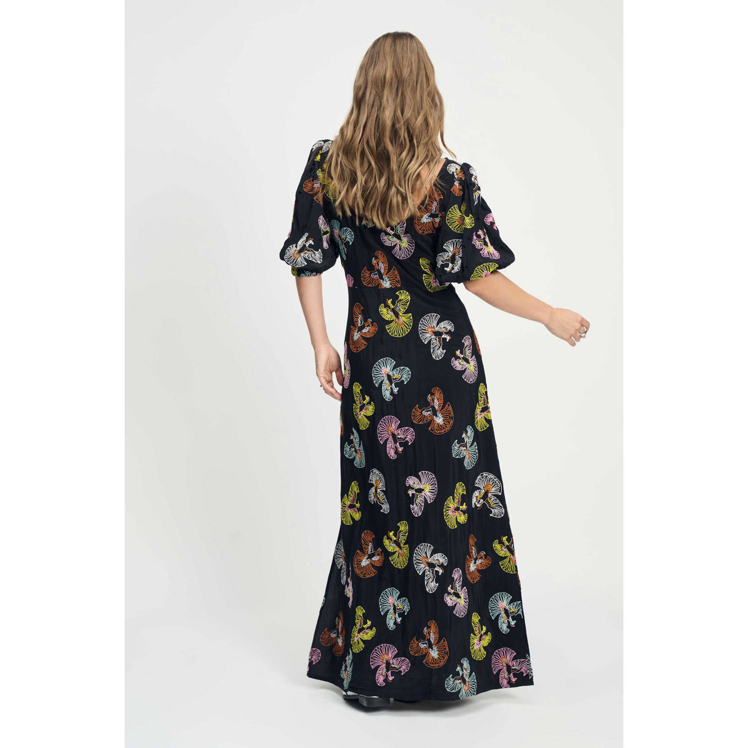 POM Amsterdam maxi jurk zwart