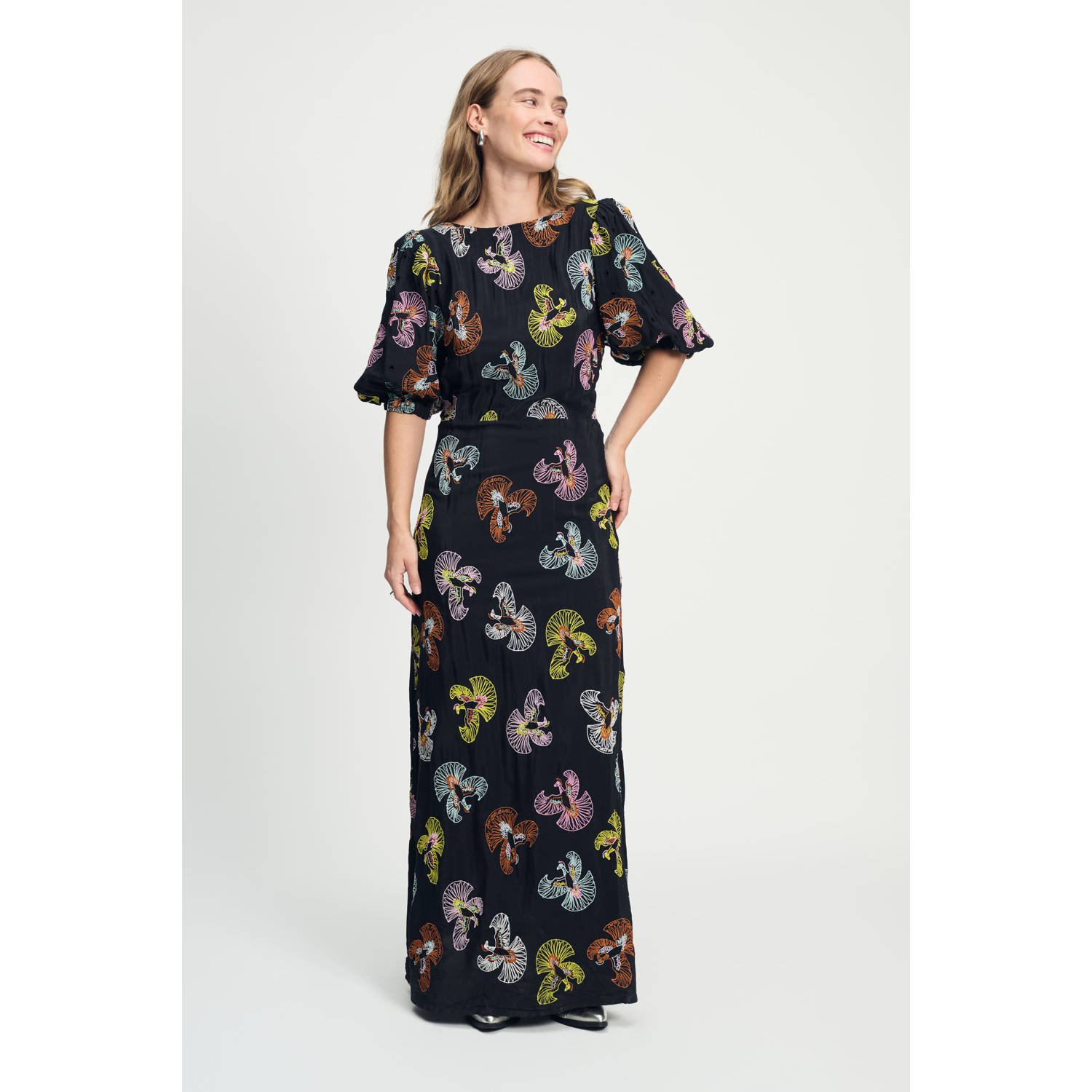 POM Amsterdam maxi jurk zwart
