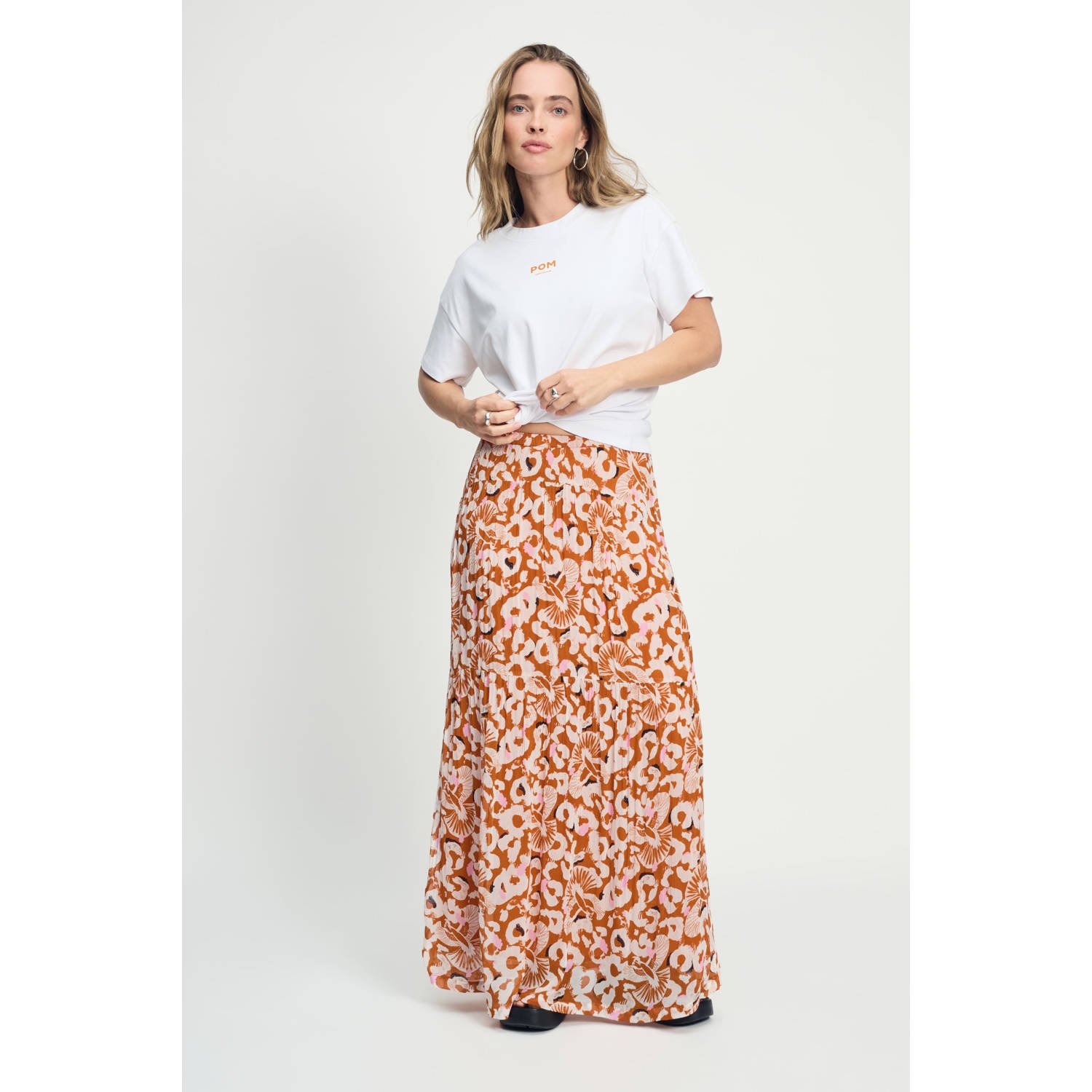 POM Amsterdam midi rok oranje