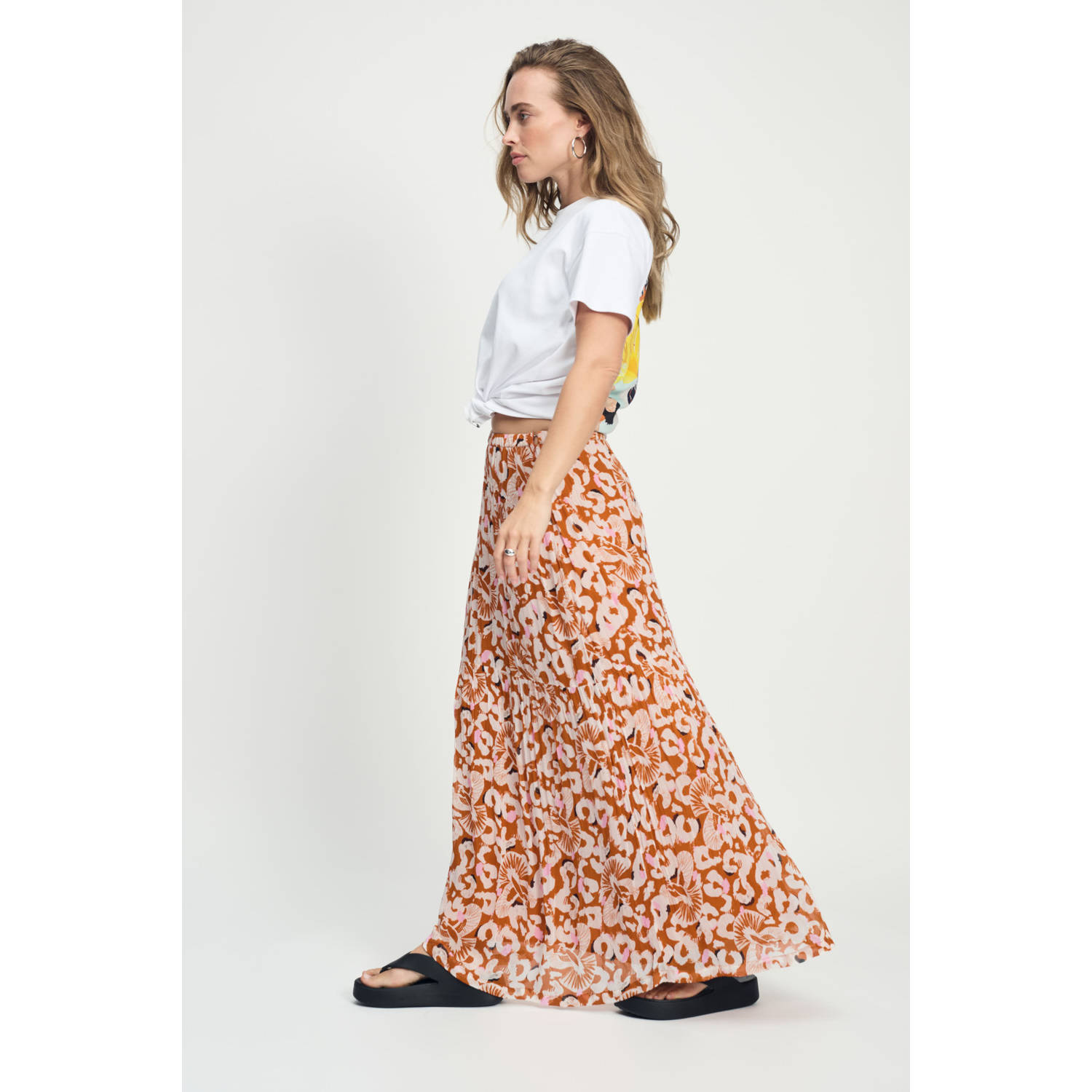 POM Amsterdam midi rok oranje