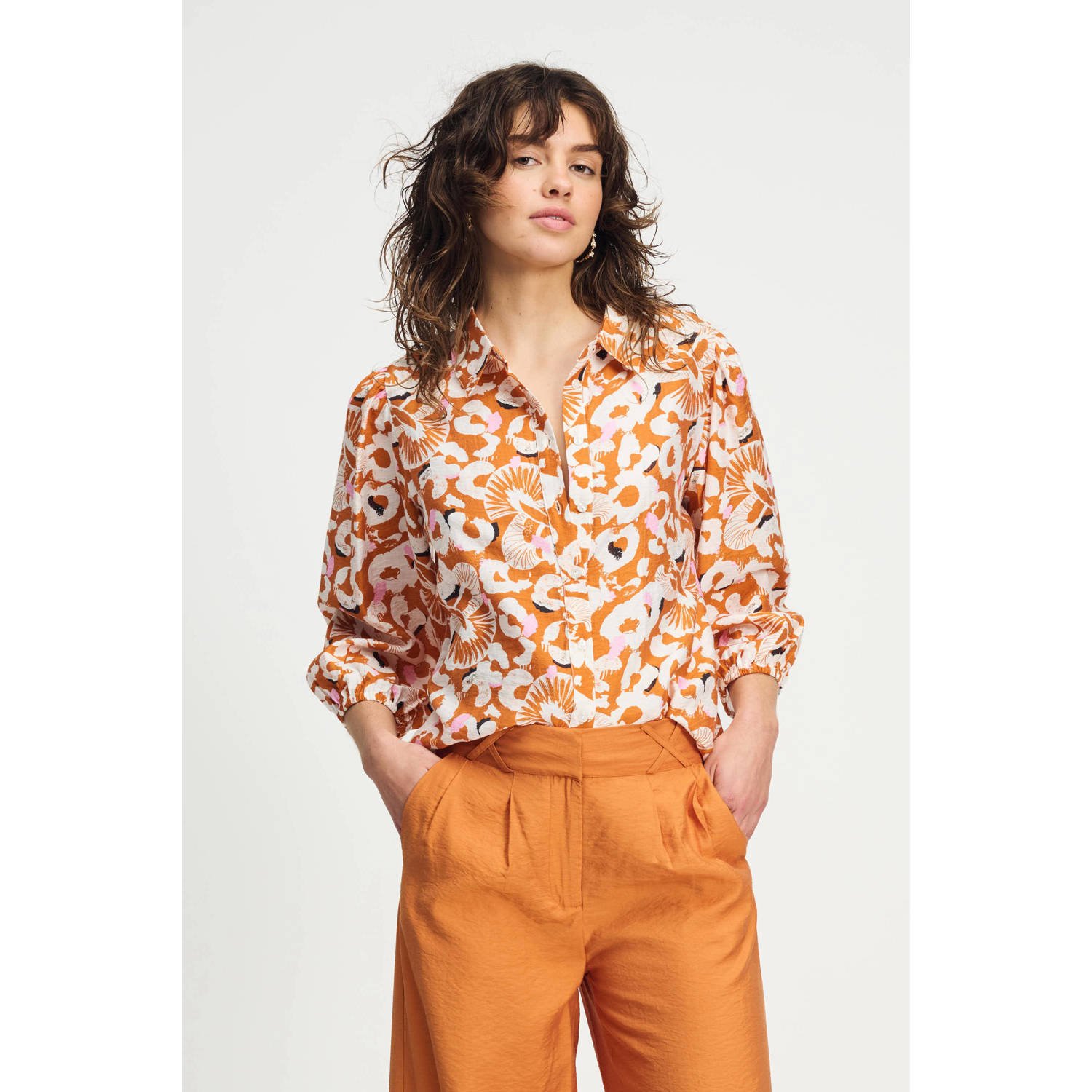POM AMSTERDAM Dames Blouses Adventure Oranje