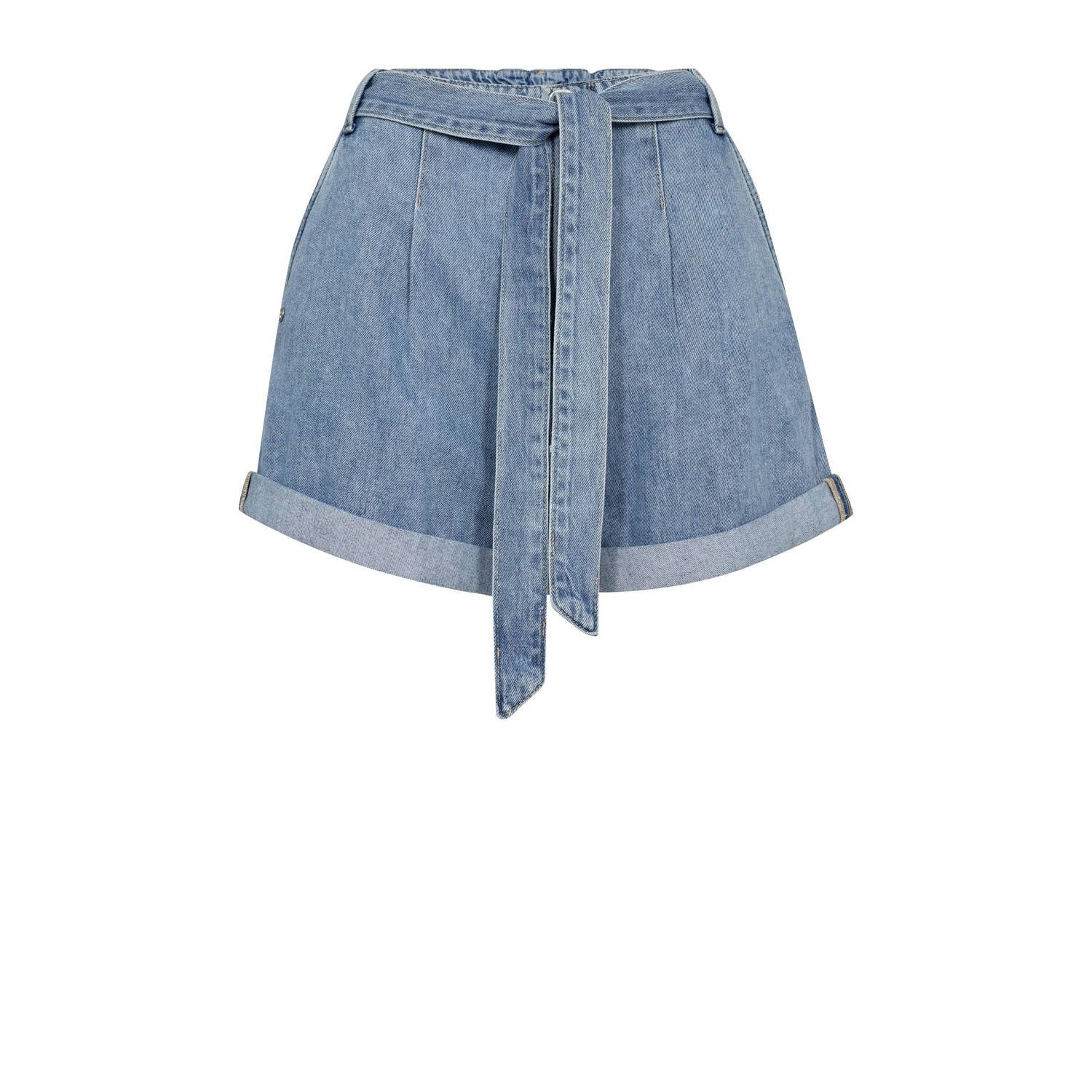 Mos Mosh regular high waist denim short light blue denim