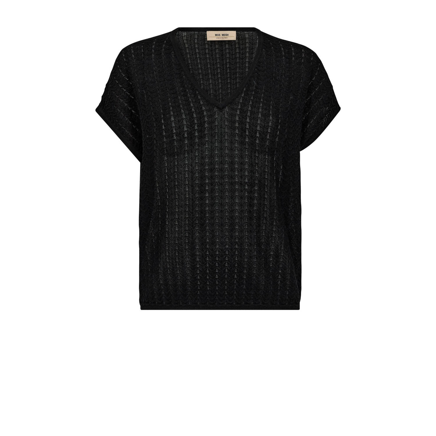 MOS MOSH Gebreide pullover met V-hals model 'Shani Plain'