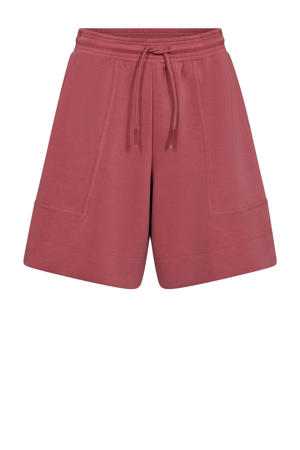 relaxed regular waist sweatshort rood