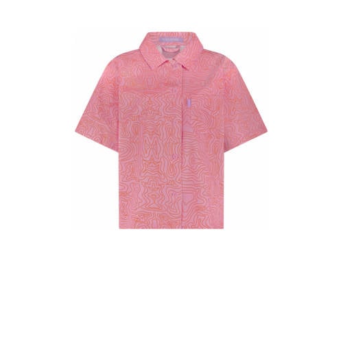 Ellastiek blouse lichtroze afbeelding