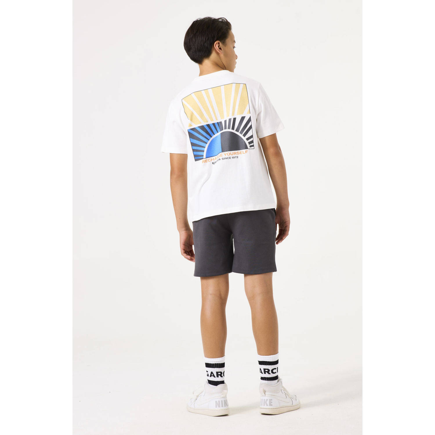 Garcia relaxed sweatshort antraciet